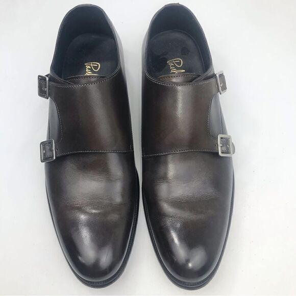 Paul Evans The Pointier Italian Leather Handcrafted Double Monk Strap Shoes - Picture 5 of 16